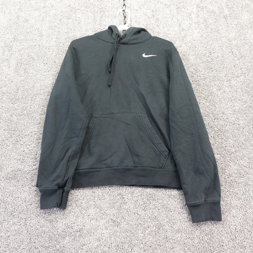 Nike Hoodie Boys Extra Large Black Pullover Swoosh Logo Fleece Long Sleeve Sport